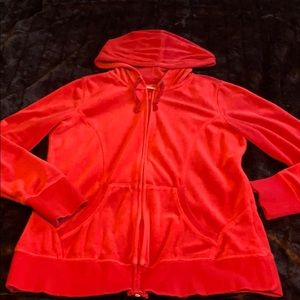 Red zip up hoodie